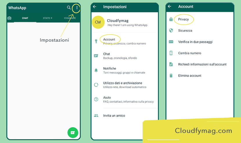 Whatsapp con impronta digitale su android